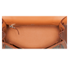 Hermès Kelly Sellier 25 Sesame Toile and Swift Leather Quadrille PHW Special Edition Bag