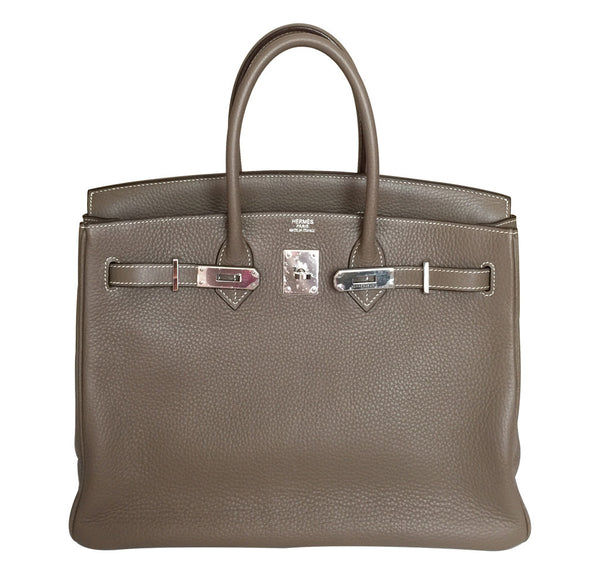 Hermès Etoupe Birkin Bag 35cm PHW