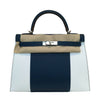 hermes kelly 32 flag sellier white blue thalassa new front