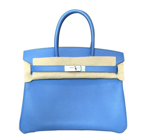 hermes birkin 30 blue paradise new front