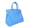 hermes birkin 30 blue paradise new back