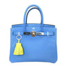 hermes birkin 30 blue paradise new front