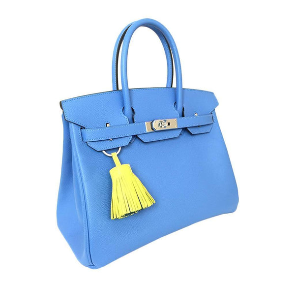 hermes birkin 30 blue paradise new side