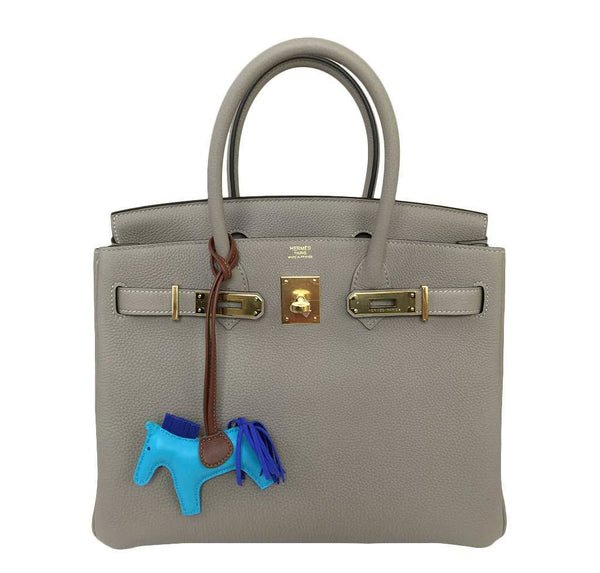 hermes birkin 30 gris tourterelle new front open