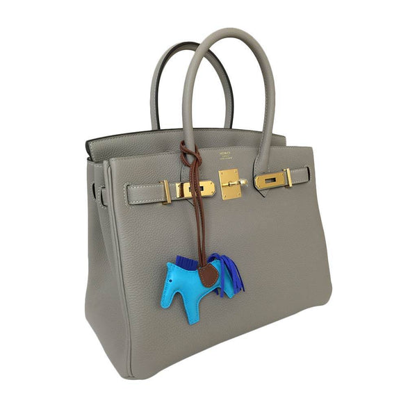 hermes birkin 30 gris tourterelle new front open