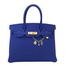 Hermes Birkin 30 Bag Blue Electrique 