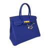 hermes birkin 30 blue electrique new side