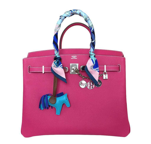 hermes birkin 35 rose tyrien used front open