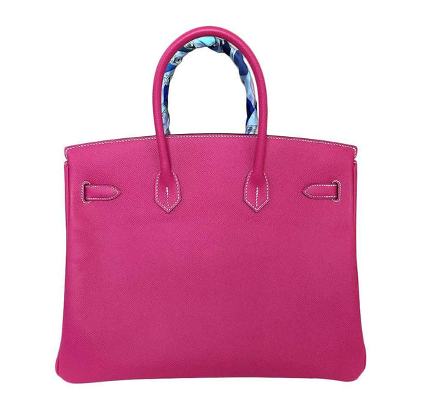 hermes birkin 35 rose tyrien used back