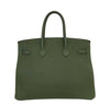 hermes birkin 35 army green used back