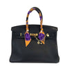 Hermes Birkin 35 Black Clemence Bag 