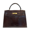 Hermes Kelly 32 Crocodile Vintage Bag