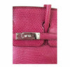 hermes birkin 25 fuchsia lizard used engraving