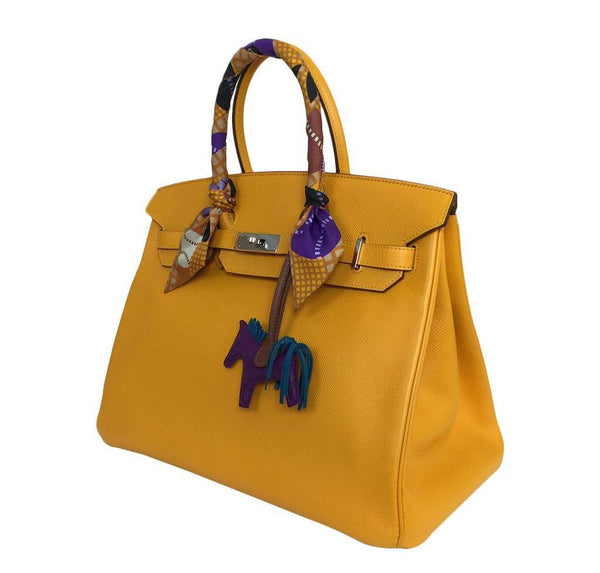 hermes birkin 35 jaune d'or used side