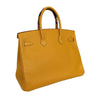 hermes birkin 35 jaune d'or used back