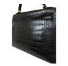 hermes kelly vintage 32 black crocodile used detail