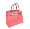 hermes birkin 30 pink flamingo new front open