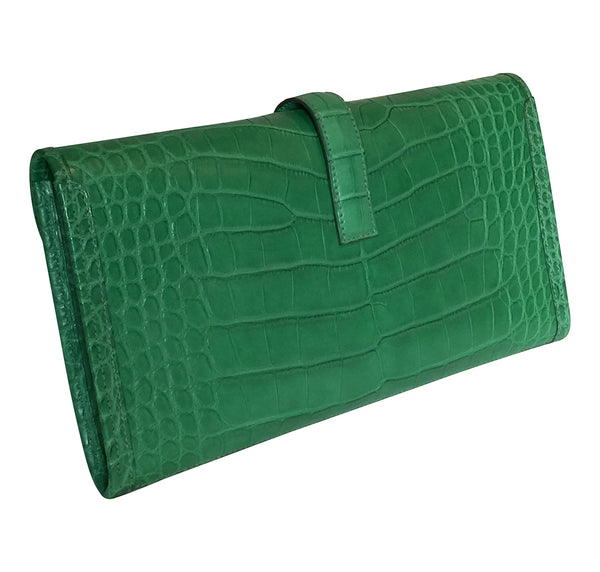 Hermes Jige Elan 29 Clutch Alligator Matte Bag pristine back