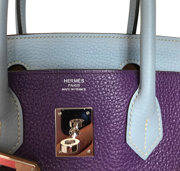 Hermes Birkin 30 Arlequin clemence excellent palladium embossing