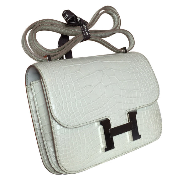 Hermes Constance 18 Bag Beton Alligator PHW