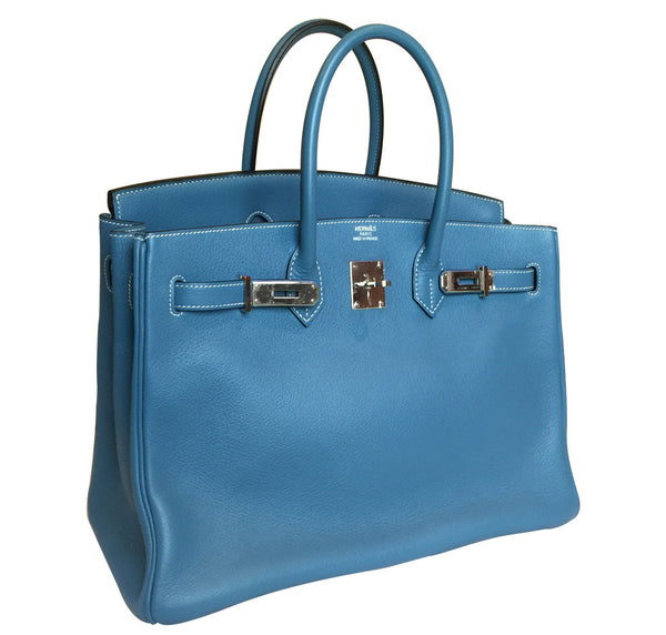 Hermès Blue Jean Birkin 35cm Bag PHW