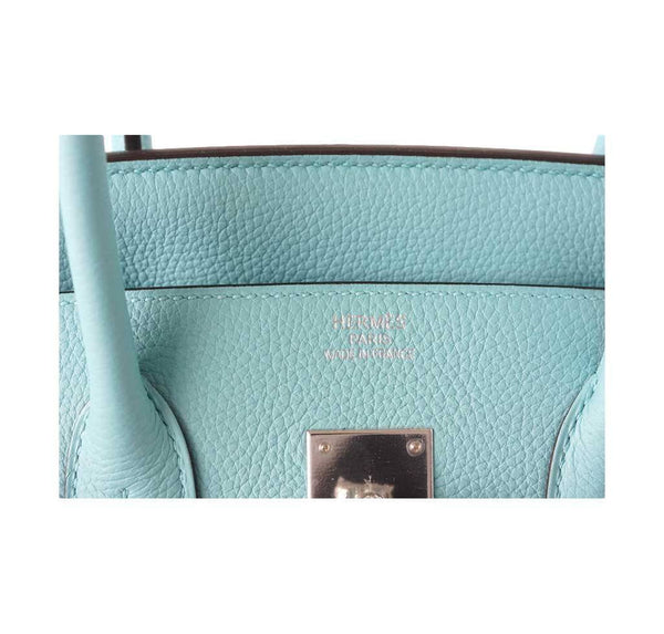 Hermes Birkin 35 Blue Atoll new embossing