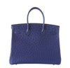 Hermes Birkin 35 Bleu Iris Ostrich new back