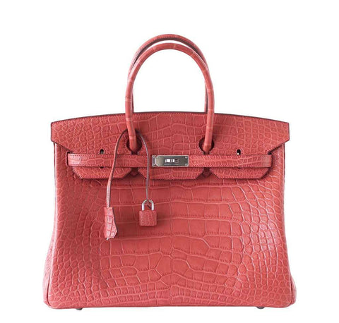 Hermes Birkin Alligator Rose Indienne Bag