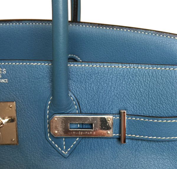 Hermès Blue Jean Birkin 35cm Bag PHW