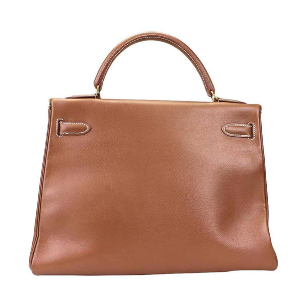 hermes kelly 32 tabac used back