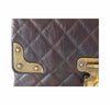 chanel medium double flap brown used corner