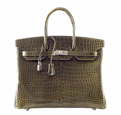 Hermes Birkin Vert Veronese Crocodile Bag