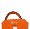 Hermes Birkin 35 Orange Togo Palladium excellent initial monogram