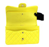 chanel double flap jumbo yellow used open