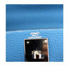 hermes kelly 28 blue jean used embossing