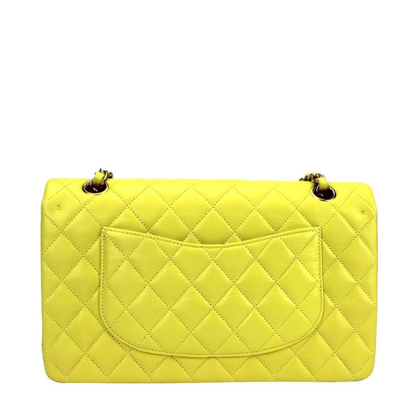 chanel shoulder bag yellow used back