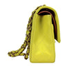 chanel shoulder bag yellow used side