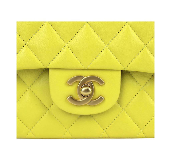 chanel shoulder bag yellow used 