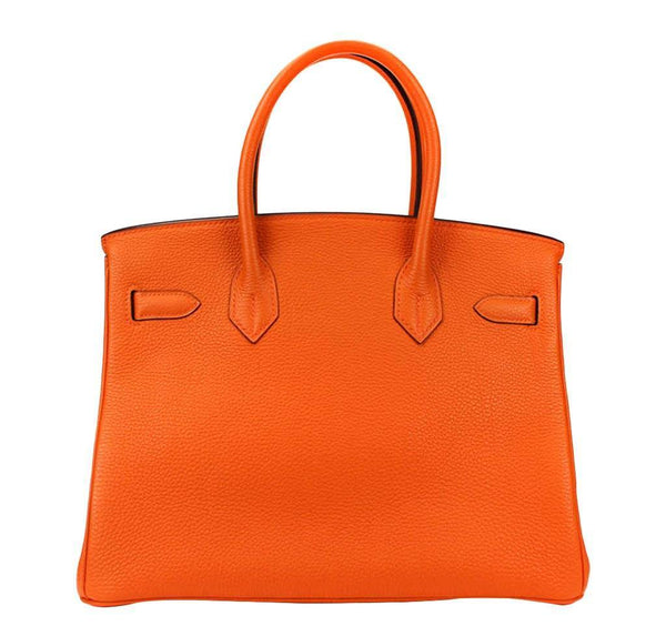 hermes birkin 30 orange used back