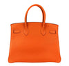 hermes birkin 30 orange used back