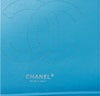 Chanel Jumbo Shoulder Flap Bag Blue Used Embossing