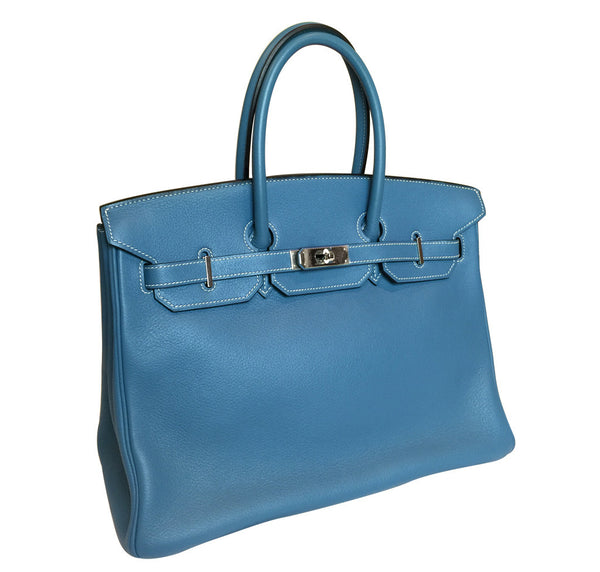 Hermès Blue Jean Birkin 35cm Bag PHW