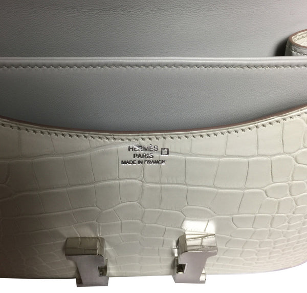 Hermes Constance 18 Bag Beton Alligator PHW