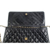 Chanel Maxi Shoulder Bag Black Used Open