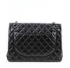 Chanel Maxi Shoulder Flap Bag Black Used Back