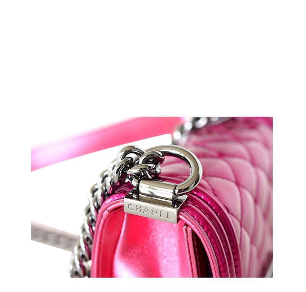 Chanel Mini Boy Bag Fuschia New Detail