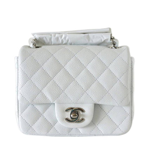 Chanel Mini Square Flap Bag White