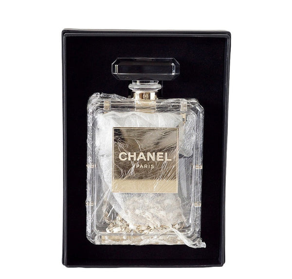 Chanel Clear Plexiglass Perfume Bottle Bag 