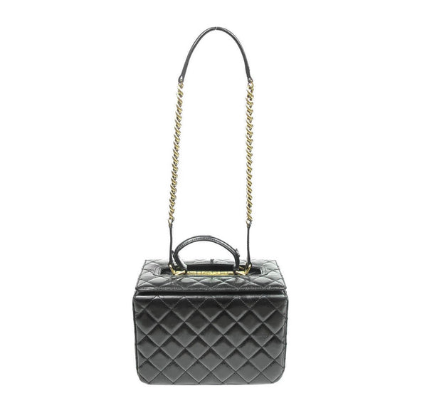 Chanel Vanity Bag Black Used Front