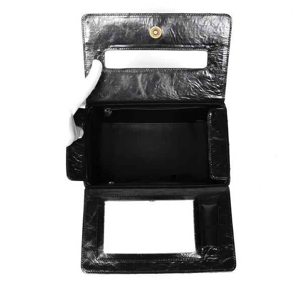 Chanel Vanity Bag Black Used Inside